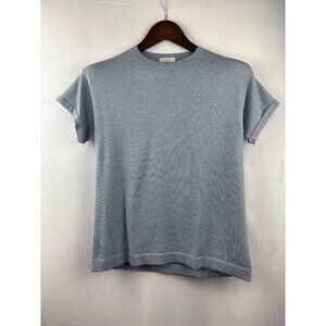 Women’s Brunello Cucinelli Small Grey Sparkly Cashmere T-Shirt
